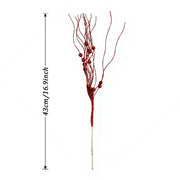 Red Berry Decorative Branch Stem Set