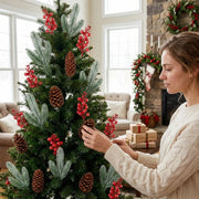 50-Piece Frosted Pine, Pinecone and Berry Pick Set