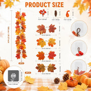 Fall Maple Leaf Hanging Garlands – Set of 4