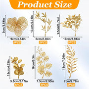 30-Piece Gold Christmas Floral Stem Sets