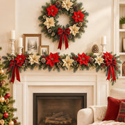 100-Piece Poinsettia Christmas Floral Craft Kit