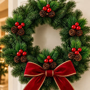 Red Berry Christmas Gift Bow Decoration Set – 20 Pcs