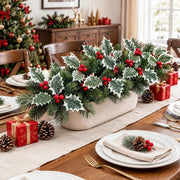 60-Piece Holly Leaf Christmas Wreath Craft Kit