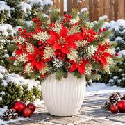5-Piece Christmas Poinsettia Floral Arrangement