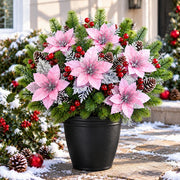 5-Piece Christmas Poinsettia Floral Arrangement