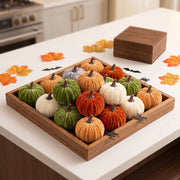 Mini Velvet Fall Pumpkins – Set of 10