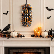 Halloween Boo Spider Swag Wreath – 19.7in