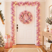 6-Piece Iridescent Christmas Tinsel Garland Set