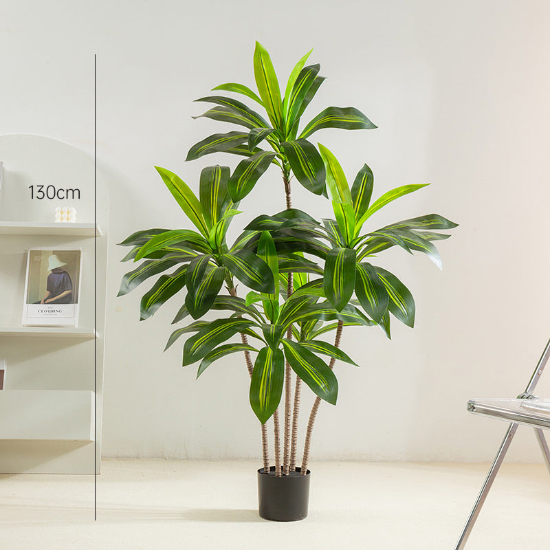 Large floor-standing simulated green plant Brazilian wood potted home interior decoration ornaments simulated tree Brazilian iron plant