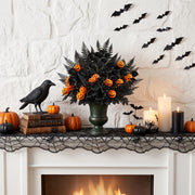 Halloween Black Floral Stems – 12 Pcs
