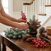 50-Piece Frosted Pine, Pinecone and Berry Pick Set