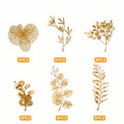 30-Piece Gold Christmas Floral Stem Sets