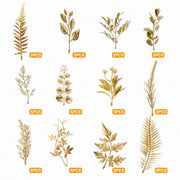 60-Piece Gold Christmas Floral Stem Set – Fern & Leaf Assortment