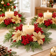 11.8-Inch Gold Poinsettia Christmas Floral Pick