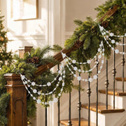 6-Piece Crystal Snowflake Hanging Garland Set