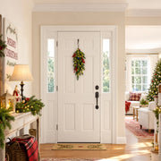 Red Bow Christmas Staircase Swag Set