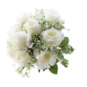 Ivory Rose & Baby's Breath Bridal Bouquet