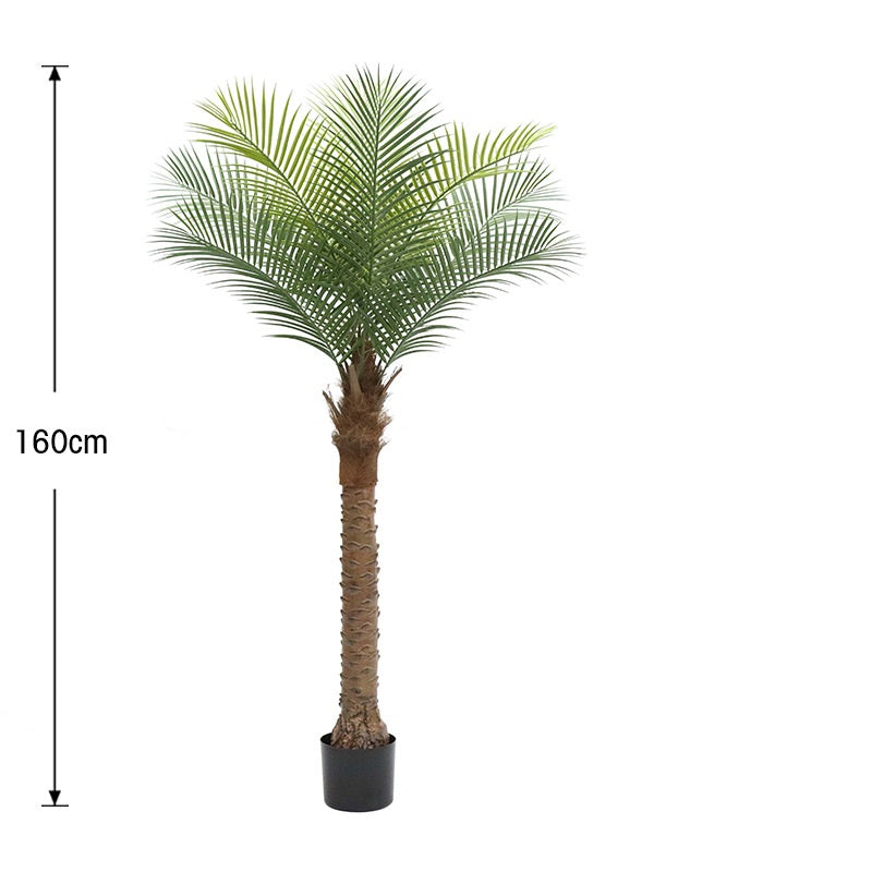 Simulated coconut tree, fake plant landscaping ornaments, indoor large green plant palm tree pot