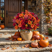 Fall Chrysanthemum and Rose Bouquet – Set of 4