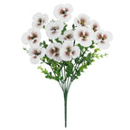 Artificial Pansy Flowers Outdoor Spring Flowers Pansies Wildflower UV Resistant Plants Faux Impatiens for Window Box Wedding Party Outside Garden Porch Decor