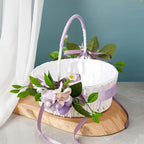 Simulation Flower Basket Centerpiece | Wedding Anniversary Holiday Banquet & Party Decor in Pink White Green Purple