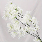 Side view of long stem magnolia flowers 4pcs 38 inch silk for home decor floor by IPOPU