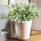 UV Resistant Artificial Lavender Flowers | Outdoor Indoor Hanging Flowerpot Patio Garden & Home Decor in White Purple Pink
