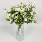 Artificial Carnation Bouquet 4pcs White | Countryside Style Mother's Day Home Decor Birthday & Anniversary Gift