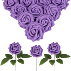 Foam Rose Heads Bulk 30pcs | DIY Wedding Baby Shower Centerpiece Party Home Decor Halloween & Valentine in 17 Colors