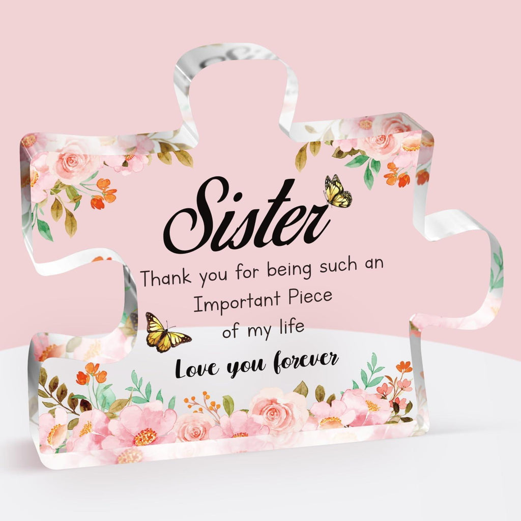 Custom Acrylic Puzzle Plaque | Engraved Gift for Mom Sister Grandma Friend Valentine's Day Mother's Day