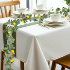 Faux Lemon Greenery Garland with Green Leaves | Artificial Vine for Front Door Wall Party Table & Home Decor in Style A B C