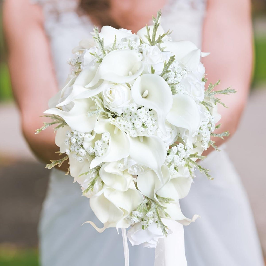 Artificial Bridal Wedding Bouquet | Vintage Floral for Bride Bridesmaid Ceremony Anniversary & Proposal in 13 Styles
