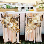 Side view of boho wedding arch garland set of 2 for eucalyptus willow by IPOPU