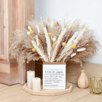 Natural Dried Pampas Grass Bouquet with Gift Box | Boho Home Wedding Farmhouse Nordic Decor