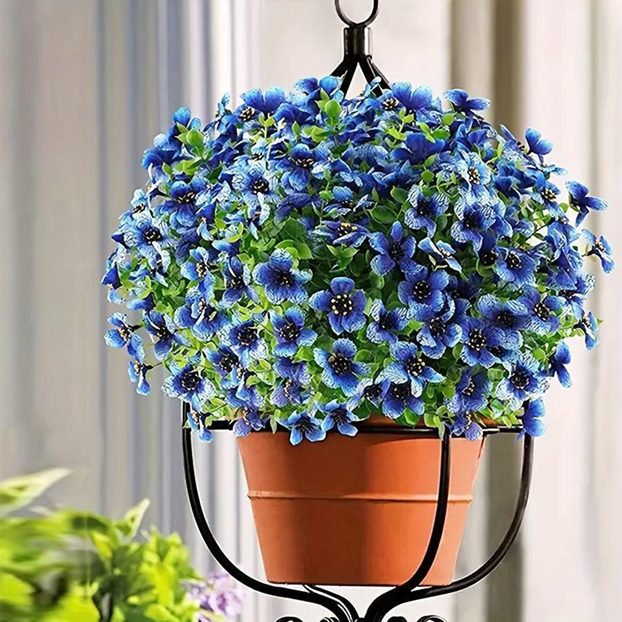 Artificial Boxwood Greenery Bundles Set of 6 | UV Resistant Faux Shrubs for Outdoor & Indoor Decor
