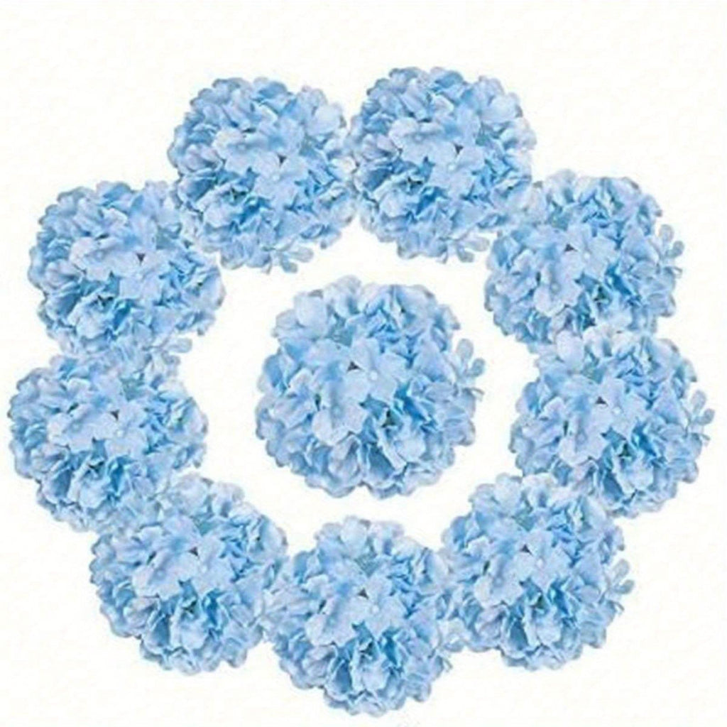 Luxury Artificial Hydrangea Flowers 10pcs | Wedding Centerpiece Valentine's Day Party & Home Decor DIY in Red White Blue