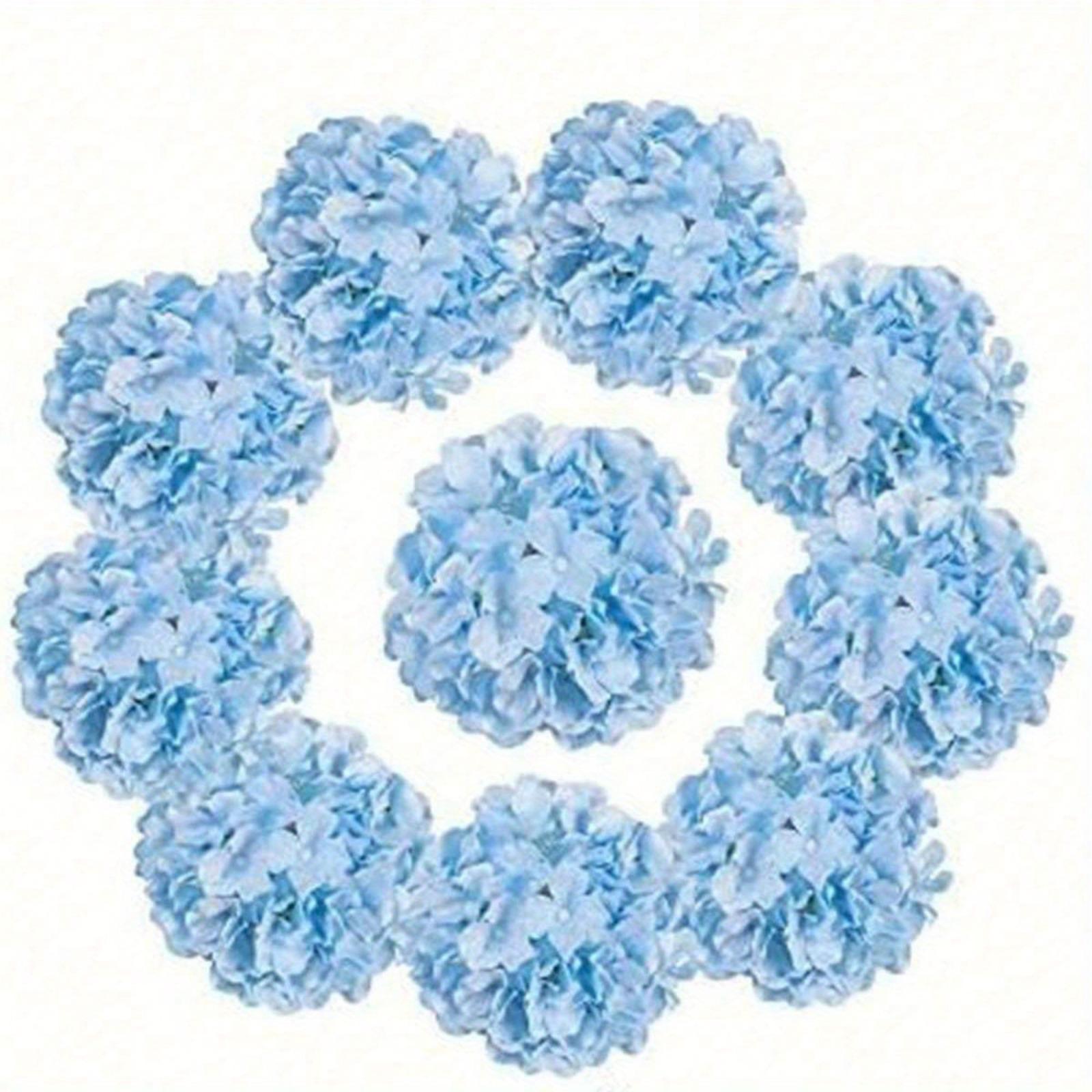 Luxury Artificial Hydrangea Flowers 10pcs | Wedding Centerpiece Valentine's Day Party & Home Decor DIY in Red White Blue