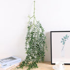 Artificial Hanging Potted Plants | Home Office Bedroom Kitchen Patio Bathroom Bookshelf Indoor & Outdoor Decor in Green Light Green