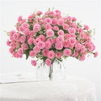 Bulk Carnation Artificial Flowers with Stems | Wedding Home Hotel & Outdoor Decor in Orange Pink Purple White Champagne 5 Colors