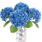 Hydrangea Artificial Flowers 4pcs 17 inch | Home Decor Wedding Party Centerpiece & Holiday Arrangement in Orange Purple Blue Pink White