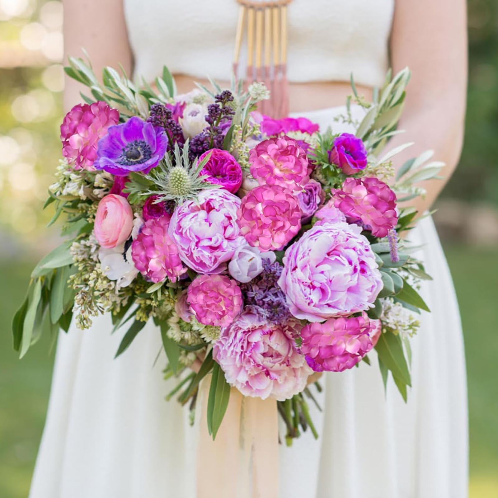 Faux Kiku Chrysanthemum Ball Flowers 5pcs 24 Heads Flocking Stems | Wedding Bouquet Home Table Decor in Pink Ivory Blue Yellow Mix Pink