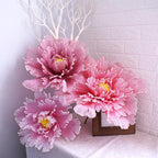 Realistic large faux chiffon peony bloom for home and wedding decoration