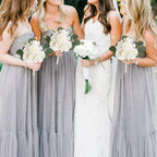 Dusty Blue Wedding Bouquet Artificial White Rose & Eucalyptus | Bride Bridesmaid & Toss Bouquet for Wedding Bridal Decor in Blue White