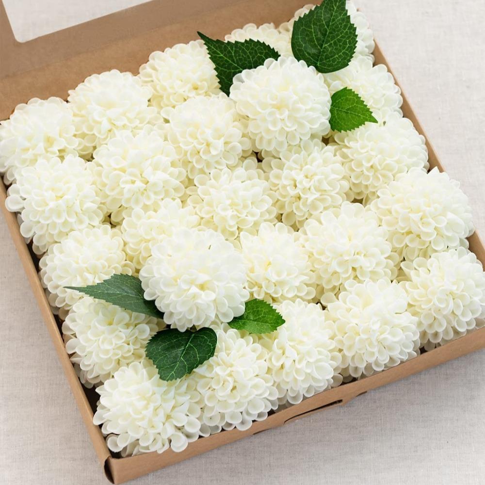 Foam Artificial Flowers 25pcs | Wedding Centerpiece Graduation Baby Shower Party & Home Decor in 9 Colors