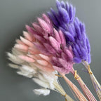 Faux Pampas Grass Set of 2 | Boho Home Decor Wedding Photography Props in White Pink Red Black Orange