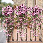 Hanging Artificial Potted Faux Eucalyptus Plants and Flowers for Modern Boho Farmhouse Bathroom Office Desk Wall Book Shelf Living Room Aesthetic Decor Indoor
