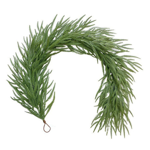 Artificial soft rubber pine needle vine garland 1.8m Christmas mantel staircase decor