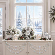 6-Piece Crystal Snowflake Hanging Garland Set