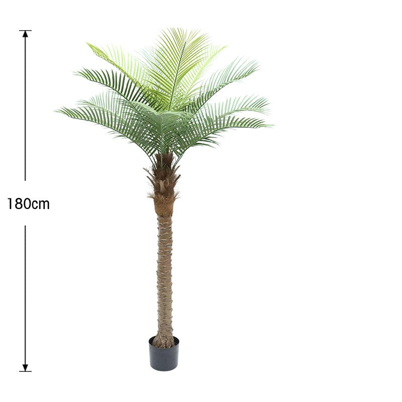 Simulated coconut tree, fake plant landscaping ornaments, indoor large green plant palm tree pot