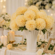 Artificial Yellow Ball Chrysanthemum Stems – Set of 10